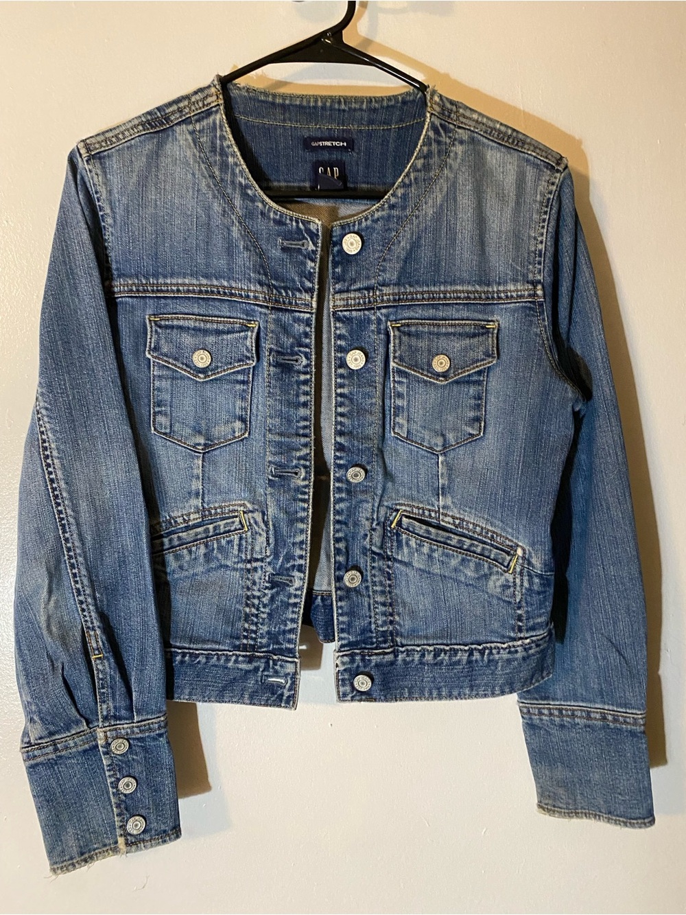GAP Women's Denim Vintage Stretch Jacket - Classic Blue